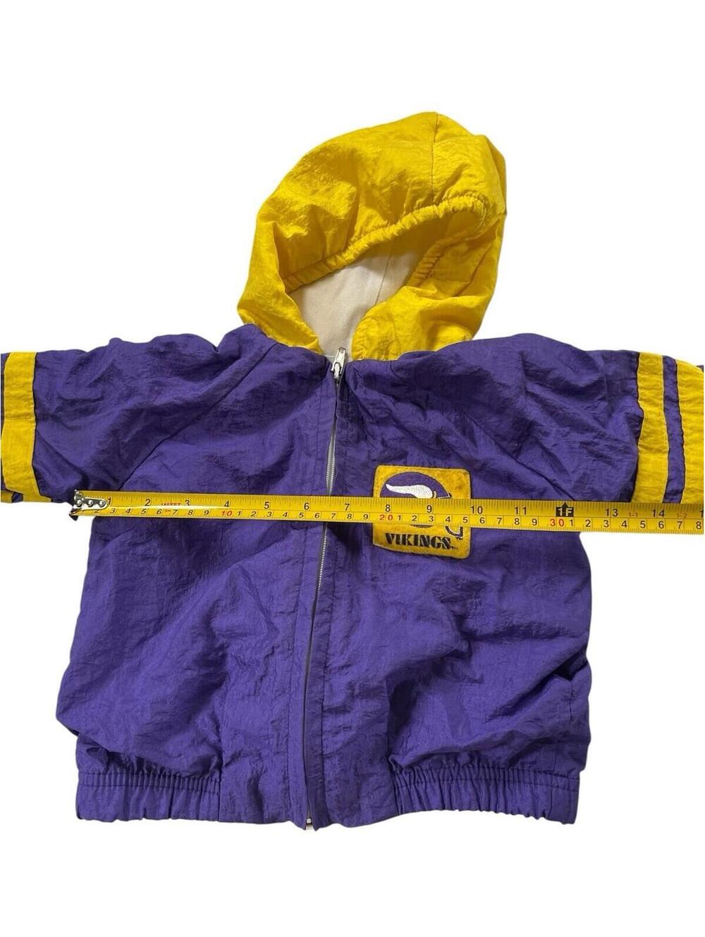 Vintage Minnesota Vikings NFL by Bastain Hooded Windbreaker Jacket Toddler 2t